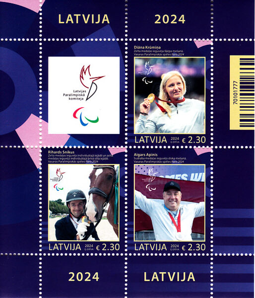 Latvia 2024 Summer Olympic Paris 2024, MNH, perf.